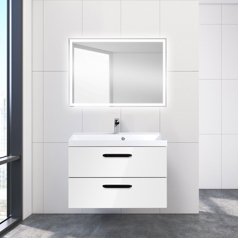Изображение товара Тумба под раковину BelBagno Aurora-800-2C-SO-BL 80 см, подвесная, белая Изображение товара Тумба под раковину BelBagno Aurora-800-2C-SO-BL 80 см, подвесная, белая