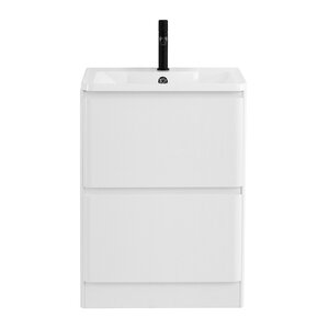 Изображение товара Тумба под раковину BelBagno Albano 60, напольная, цвет Bianco Lucido, Albano-600-2C-PIA-BL