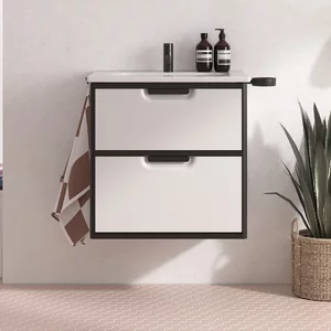 Изображение товара Тумба с раковиной Burgbad Vry 63 см, подвесная, белый матовый, SGUX063 F6019 C0001