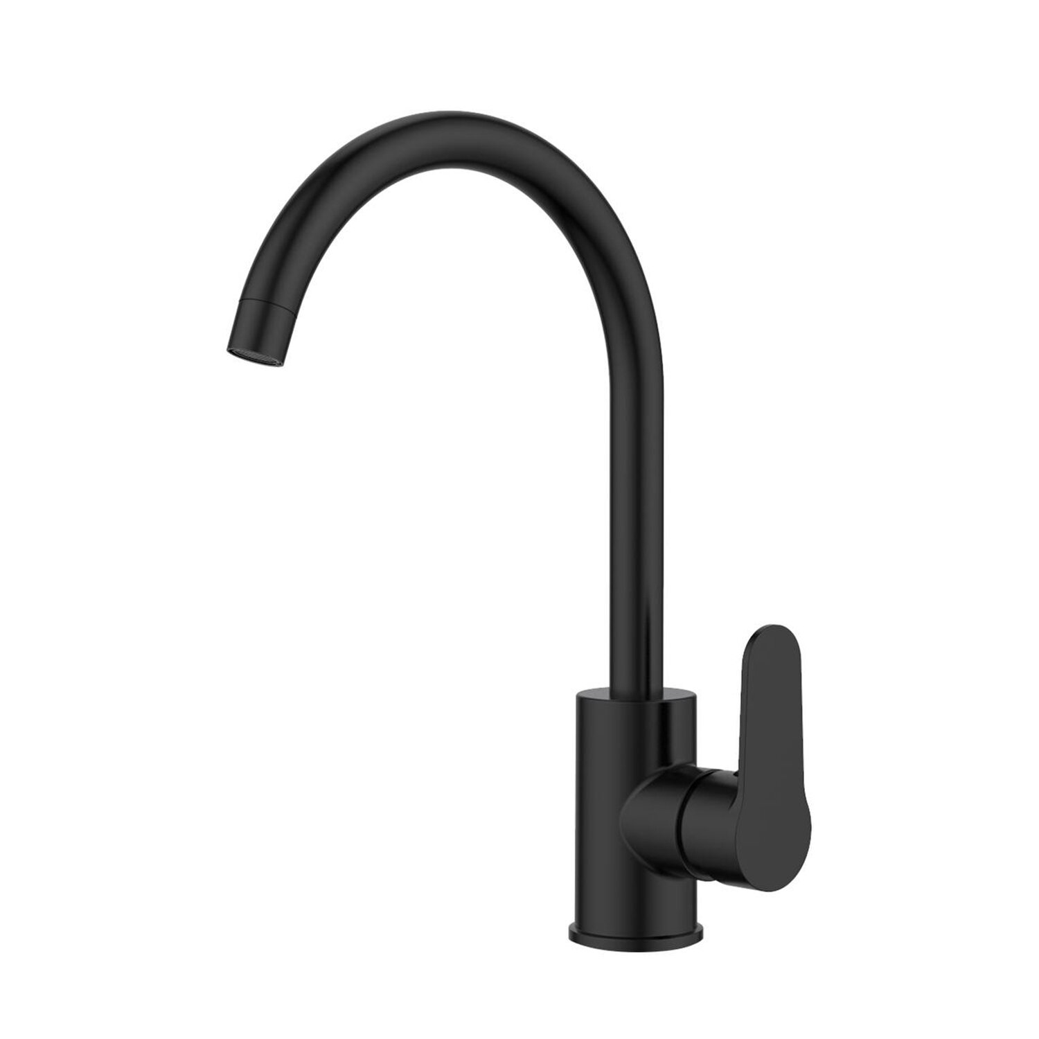 Изображение товара Полимерный смеситель Milardo Poli POLBLJ0M05 для кухни, черный матовый