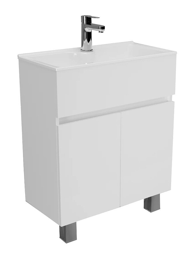 Изображение товара Тумба с раковиной 1Marka Mira 60 см, 2 двери, напольная, белый, У83301