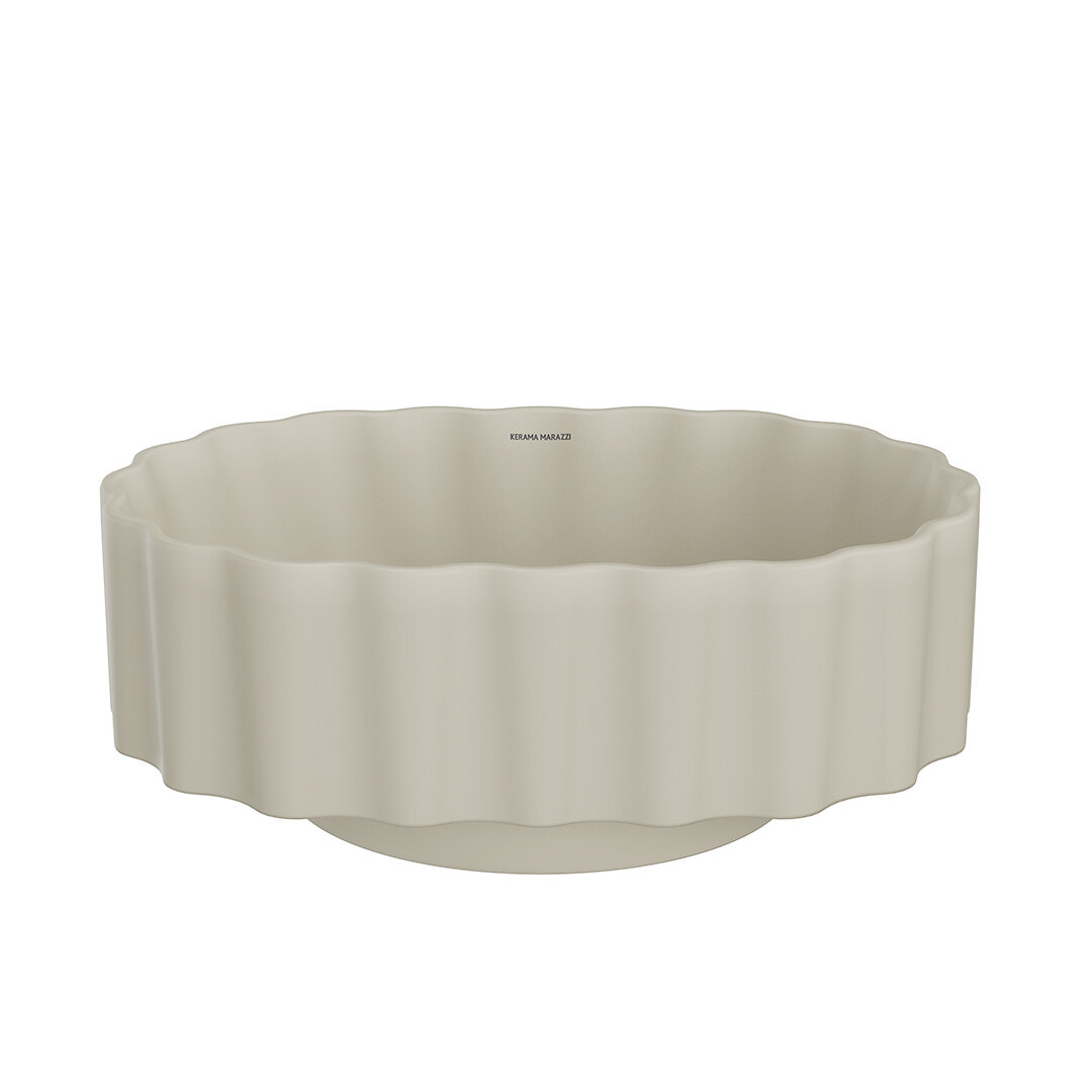 Изображение товара Раковина Kerama Marazzi Artbasin CC.wb.50.SAN Conchiglia 50 см, с донным клапаном, песочная матовая