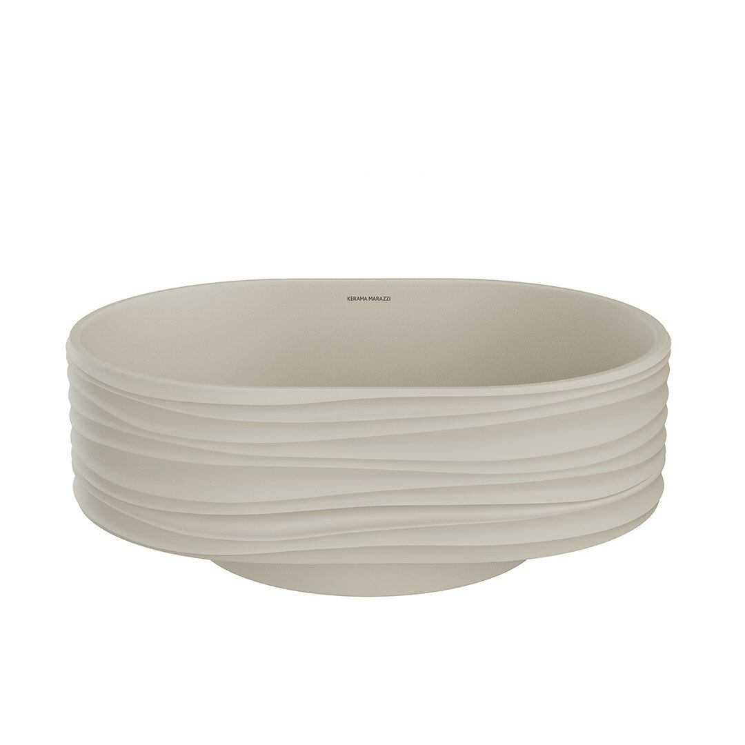 Изображение товара Раковина Kerama Marazzi Artbasin SA.wb.50.SAN Sabbia 50 см, с донным клапаном, песочная матовая