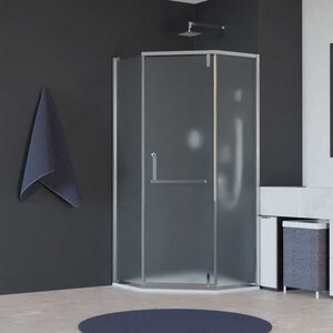 Изображение товара Душевой уголок RGW Hotel HO-084, 90 х 90 x 195 см, дверь распашная, стекло сатинат/матовое, профиль хром, 350608499-21