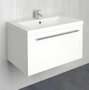 Изображение товара Тумба под раковину 1Marka Соната 75 см белая подвесная