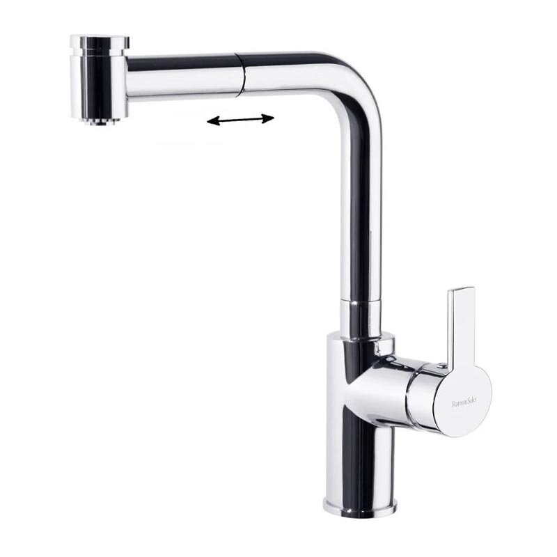 Изображение товара Современный кухонный смеситель Ramonsoler Rs-Q 931902H2 с выдвижным изливом, хром