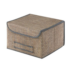 Изображение товара Коробка Casy Home для хранения с крышкой, небесный ротанг 35x30x22 см