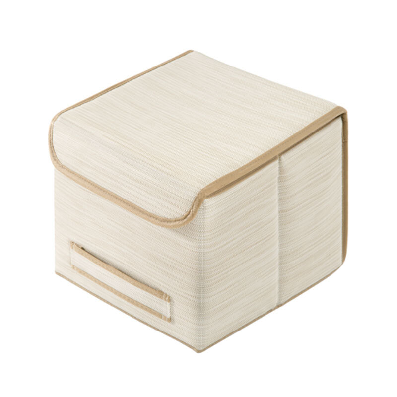 Изображение товара Коробка Casy Home для хранения с крышкой 30х30х24 см молочный лен