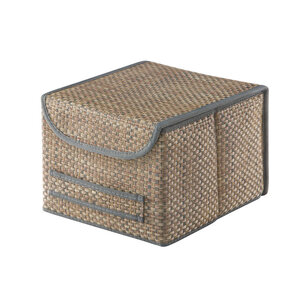Изображение товара Коробка Casy Home для хранения с крышкой, 25x27x20 см небесный ротанг