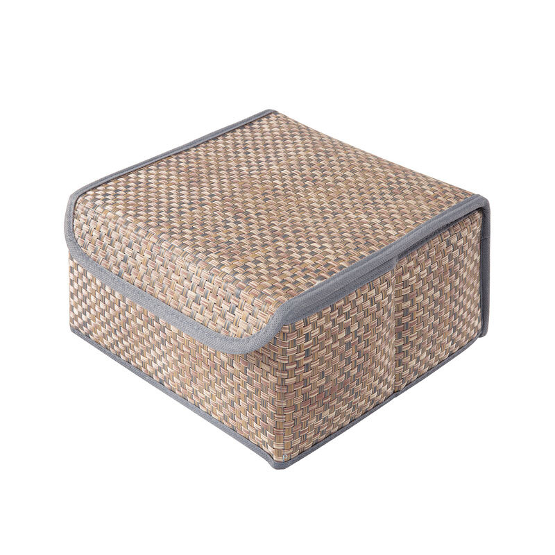 Изображение товара Коробка Casy Home для хранения небесный ротанг с крышкой 27x25x12 см