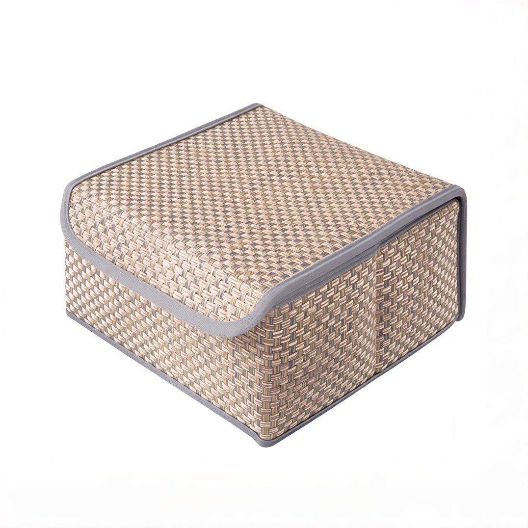 Изображение товара Коробка Casy Home для хранения небесный ротанг с крышкой 27x25x12 см