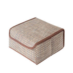 Изображение товара Коробка Casy Home для хранения с крышкой 27х25х12 см песочный ротанг