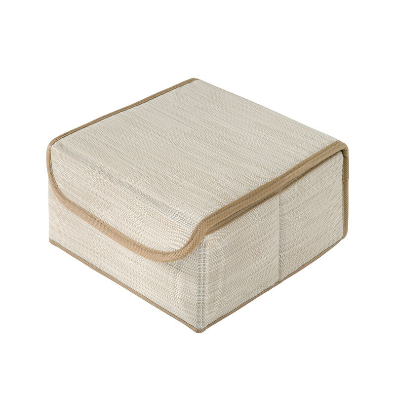 Изображение товара Коробка Casy Home для хранения с крышкой 27x25x12 см молочный лен
