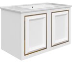 Тумба с раковиной Belinza Skali 85 см, подвесная, белый/золото, SKL85.03-01/01B11T (отсутствует упаковка) - фото 1