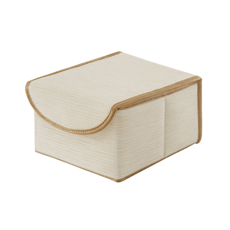 Изображение товара Коробка Casy Home для хранения с крышкой 21x26x15 см бежевый лен