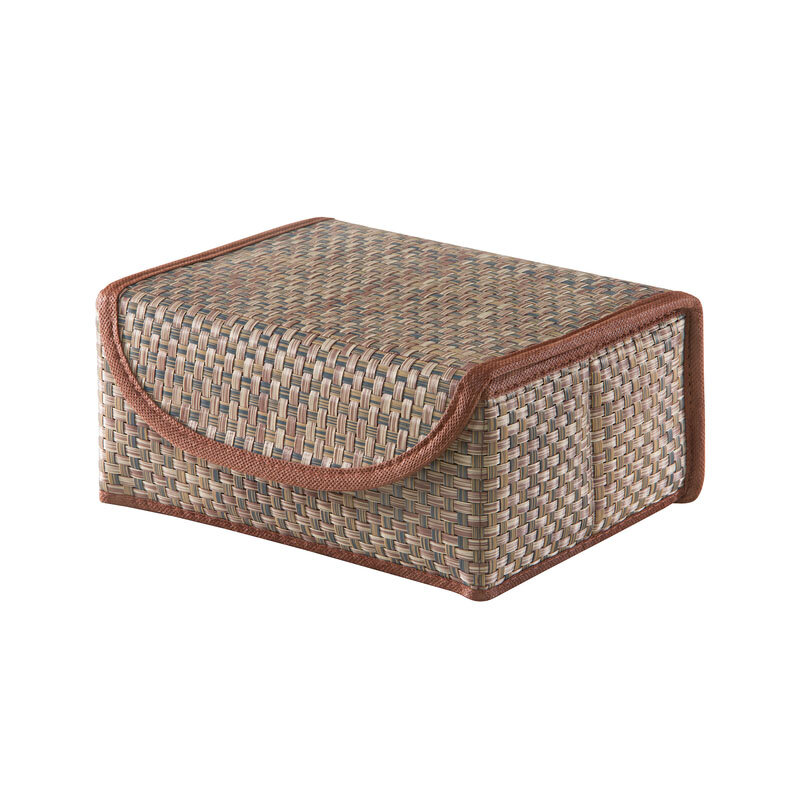 Изображение товара Коробка Casy Home для хранения с крышкой 23x17x10 см песочный ротанг