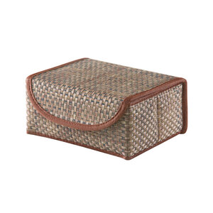 Изображение товара Коробка Casy Home для хранения с крышкой 23x17x10 см песочный ротанг