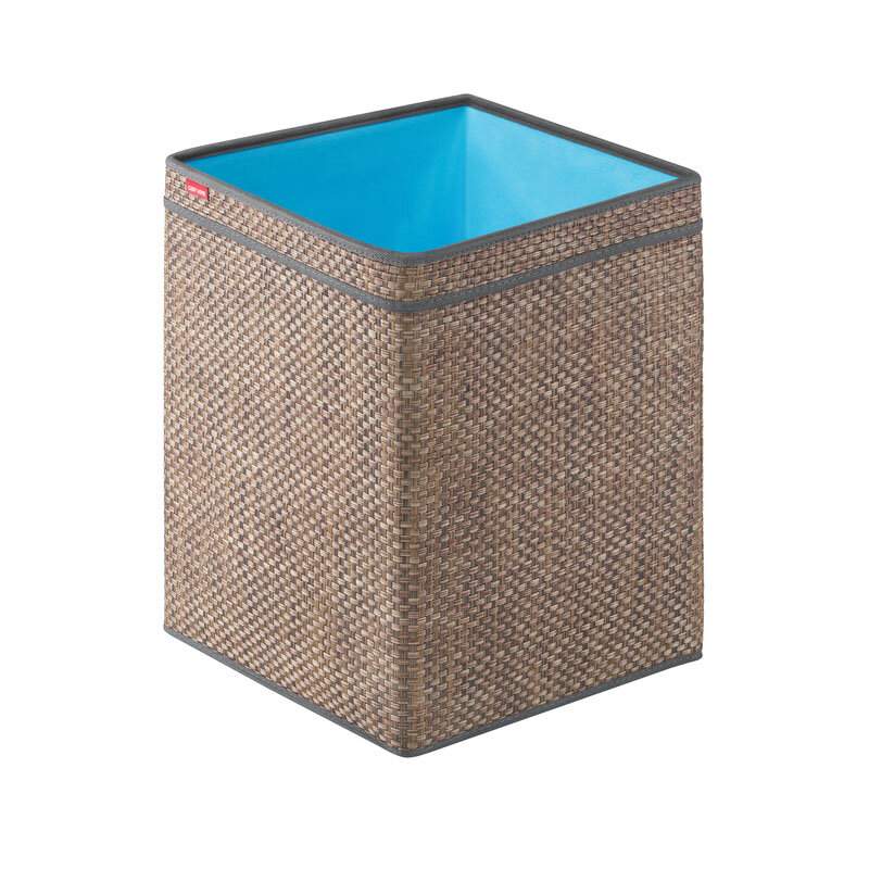 Изображение товара Корзина Casy Home для хранения, ширина 32 см, глубина 32 см, высота 41 см, цвет небесный ротанг, 00-00001285/ВА-051