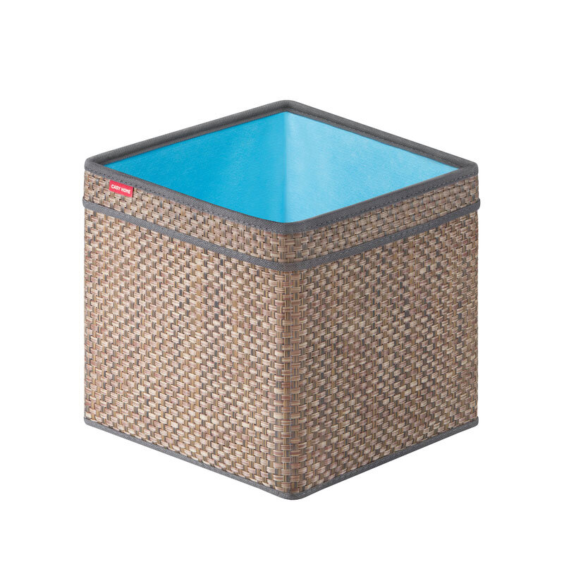 Изображение товара Практичная корзина для хранения Casy Home 25x25x25 см небесный ротанг