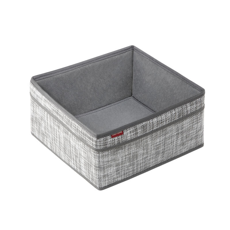 Изображение товара Корзина Casy Home для хранения 30 см серебряная рогожка, складная, из России