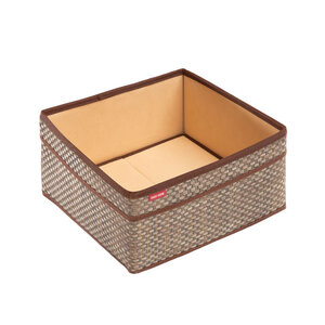 Изображение товара Корзина Casy Home для хранения, ширина 30 см, глубина 30 см, высота 14 см, цвет песочный ротанг, 00-00002175/ВА-062