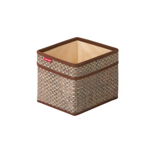Изображение товара Корзина Casy Home для хранения, ширина 18 см, глубина 15 см, высота 15 см, цвет песочный ротанг, 00-00001171/ВА-012
