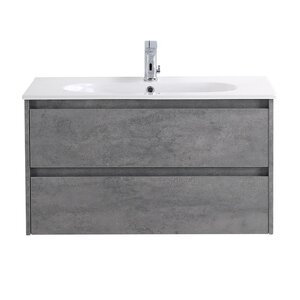 Изображение товара Тумба под раковину BelBagno Kraft-800-2C-SO-CG 80 см, подвесная, Cemento Grigio