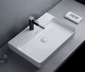 Изображение товара Раковина CeramaLux N, 60 х 42 см, подвесная/накладная, белая, 78188-D1338-8145