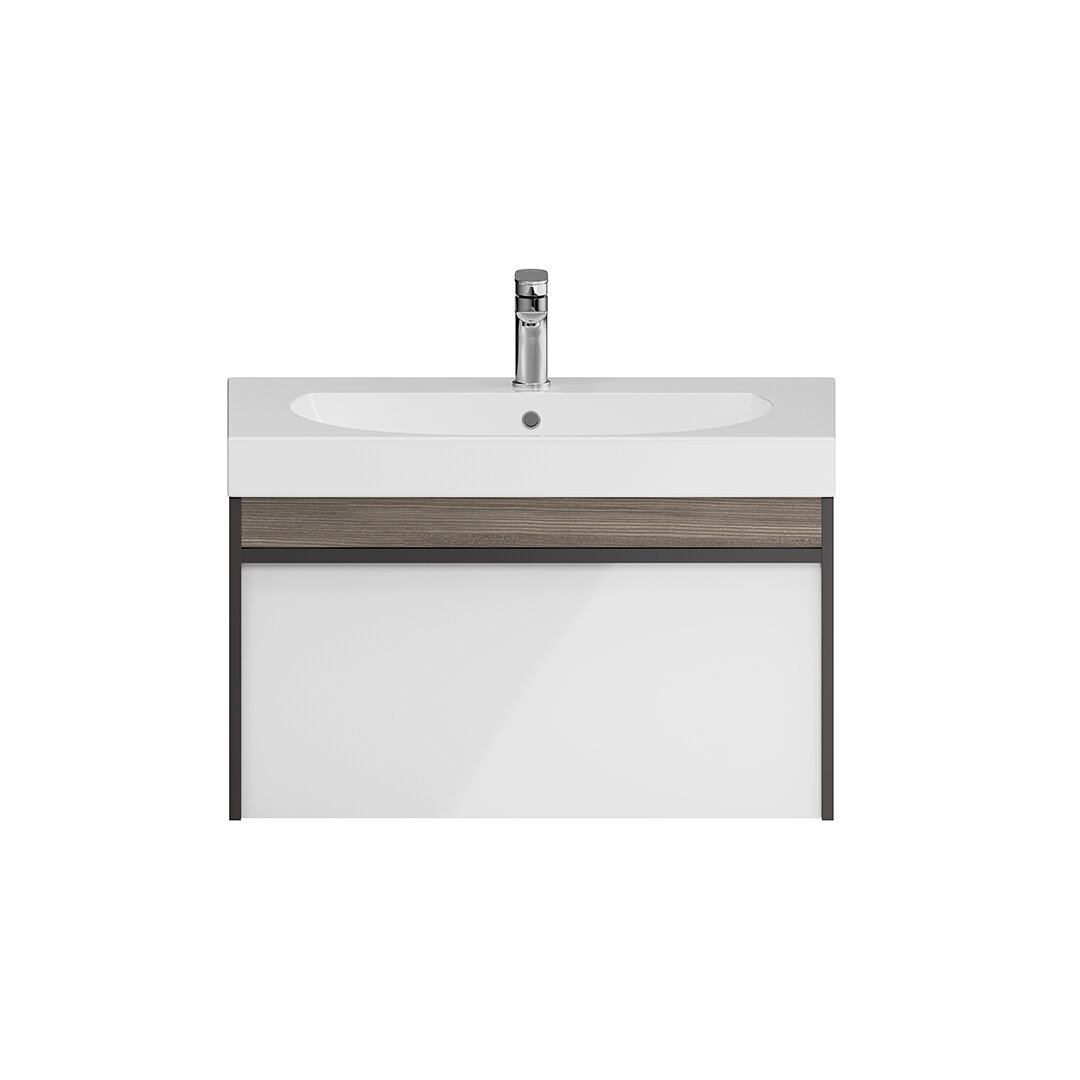 Изображение товара Тумба под раковину Kerama Marazzi Modula/Модула 80 см, подвесная, с ящиком, цвет арабика/белый, MOD.80.1+1AR Изображение товара Тумба под раковину Kerama Marazzi Modula/Модула 80 см, подвесная, с ящиком, цвет арабика/белый, MOD.80.1+1AR