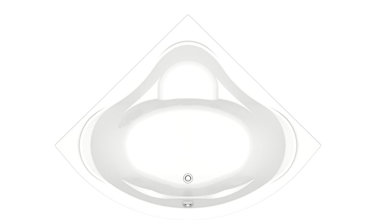 Изображение товара Акриловая ванна Bas Мега В 00024 четверть круга 160x160 см угловая белая