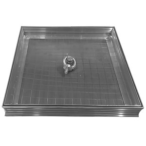 Изображение товара Сантехнический люк Левша 90x90 см под плитку напольный съемный алюминий серый