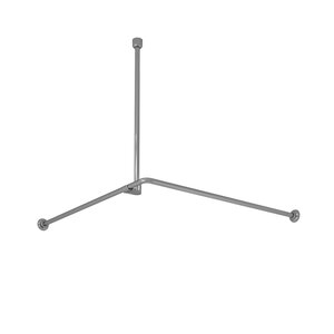 Изображение товара Карниз для ванны WasserKraft Dinkel 90х90 см хром алюминий Германия