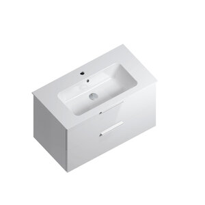 Изображение товара Тумба под раковину Kerama Marazzi Piano Forte 85 см, подвесная, белая, PI.F.85.WHT