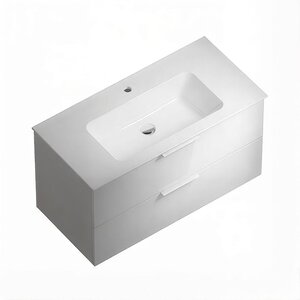 Изображение товара Тумба под раковину Kerama Marazzi Piano/Пиано Forte 95 см, подвесная, белая, PI.F.95.WHT