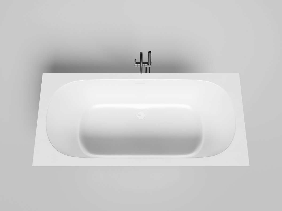 Изображение товара Ванна Salini Ornella Axis Kit 190x90x60 см из искусственного камня белый матовый