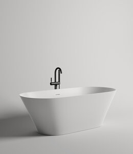 Изображение товара Ванна Salini Mona 180 x 80 х 59 см, из искусственного камня S-Sense, белый глянцевый, 102911G