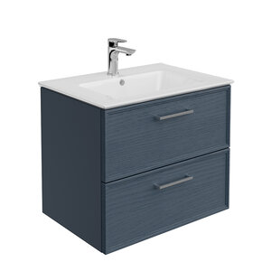 Изображение товара Тумба под раковину Kerama Marazzi Piano Classic 65 см, подвесная, цвет ясень синий матовый, PIA.CL.65.BLU.M