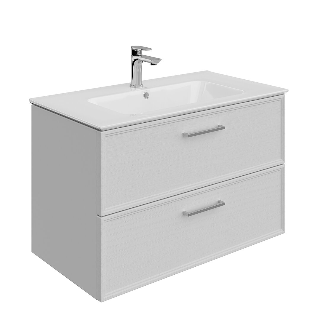 Изображение товара Тумба под раковину Kerama Marazzi Piano Classic/Пиано Классик 85 см, подвесная, цвет ясень белый матовый, PIA.CL.85.WHT.M Изображение товара Тумба под раковину Kerama Marazzi Piano Classic/Пиано Классик 85 см, подвесная, цвет ясень белый матовый, PIA.CL.85.WHT.M