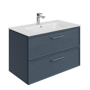 Изображение товара Тумба под раковину Kerama Marazzi Piano Classic/Пиано Классик 85 см, подвесная, цвет ясень синий матовый, PIA.CL.85.BLU.M