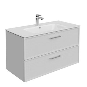 Изображение товара Тумба под раковину Kerama Marazzi Piano Classic/Пиано Классик 95 см, подвесная, цвет ясень белый матовый, PIA.CL.95.WHT.M
