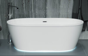 Изображение товара Ванна акриловая Aima Design Tondo 174 x 80 см отдельностоящая, с подсветкой, белый, 01тон17480с