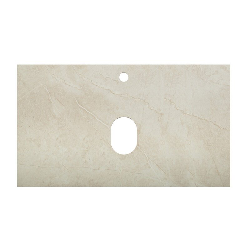 Изображение товара Столешница из керамогранита для ванной 80 см Marmo Crema Opaco BelBagno