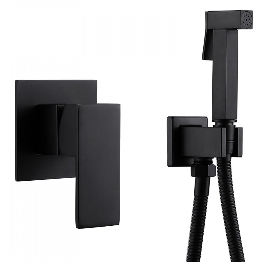 Изображение товара Гигиенический душ Abber Daheim AF8225B со смесителем черный матовый