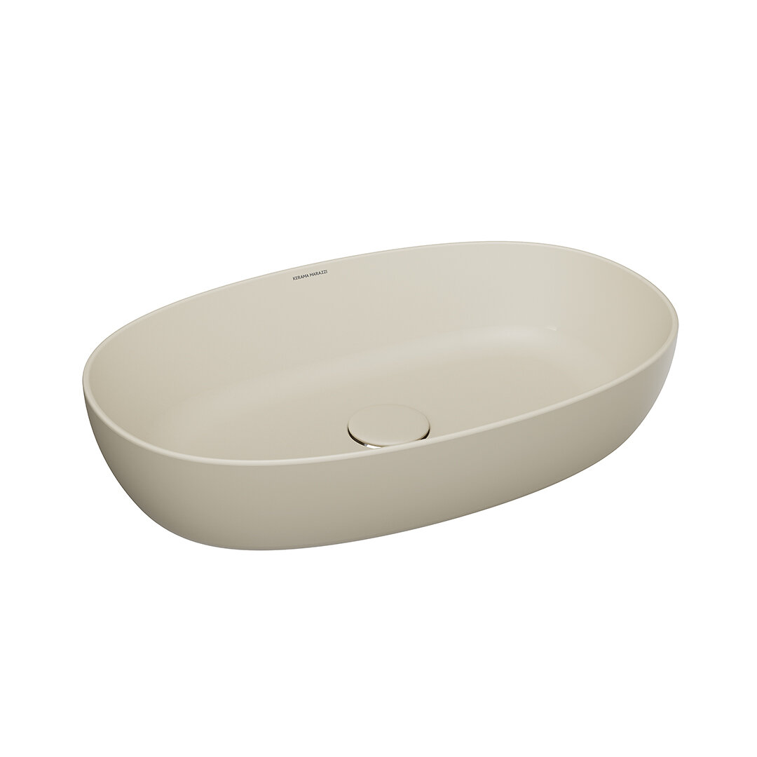 Изображение товара Раковина Kerama Marazzi Plaza PLR.wb.60.SAN, 60 см, накладная, песочный матовый