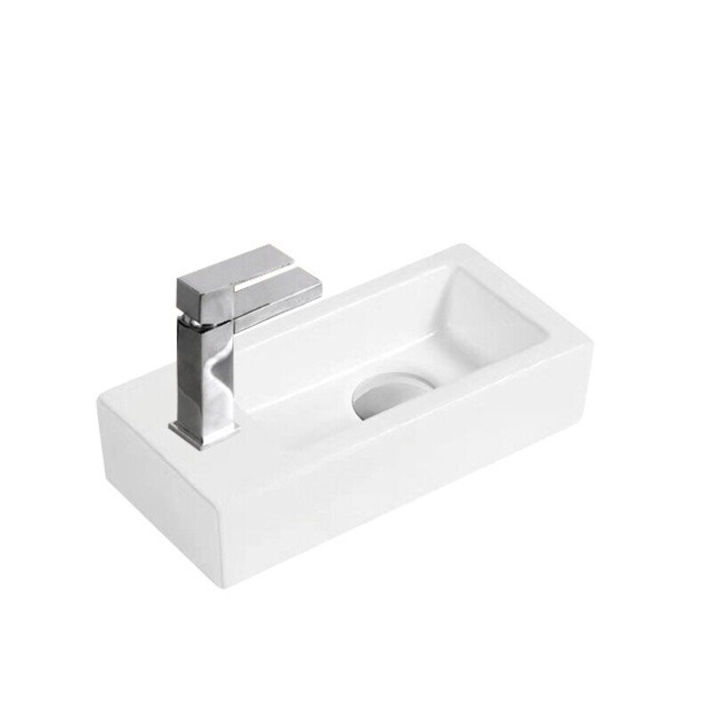 Изображение товара Раковина CeramaLux N 36.5х18 см белая для ванной и кухни, подвесная и накладная