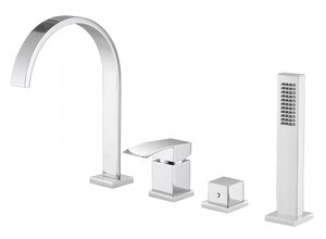 Изображение товара Смеситель Abber Wasserfal для ванны, на борт ванны, хром, AF8613