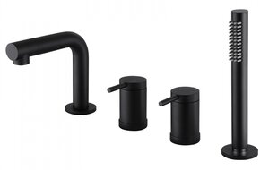 Изображение товара Смеситель Abber Emotion AF8813B для ванны, на борт ванны, черный матовый