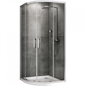 Изображение товара Душевой уголок Abber Schwarzer Diamant, 100 х 100 см, стекло прозрачное, профиль хром, AG01100