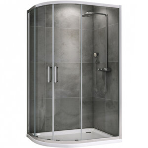 Изображение товара Душевой уголок Abber Schwarzer Diamant, 110 х 80 см, стекло прозрачное, профиль хром, AG01118