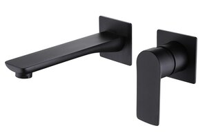 Изображение товара Смеситель Abber Weiss Insel AF8082B для раковины, встраиваемый, черный матовый
